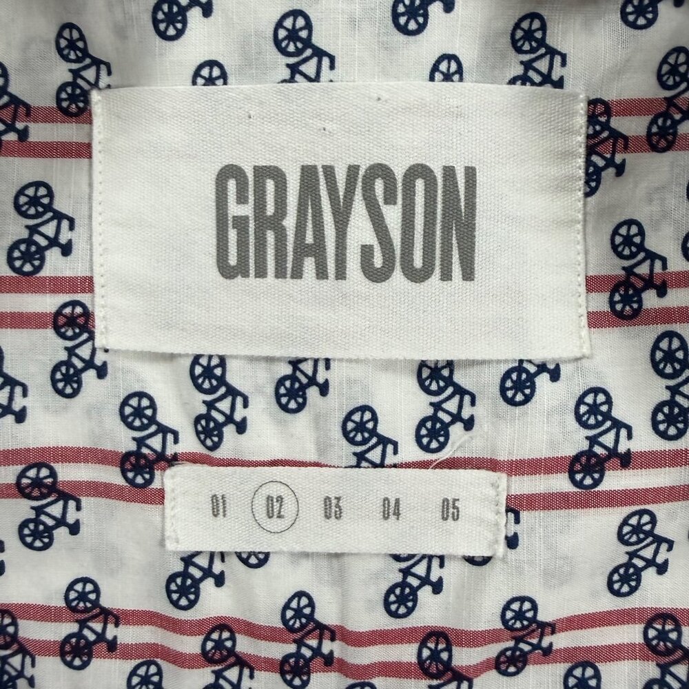 Grayson The Hero Bicycle Print Button Up Shirt Si… - image 12